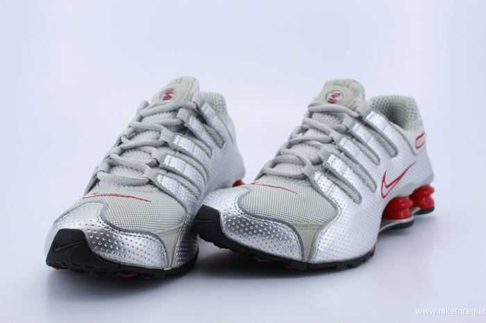 argentee et rouge chaussures shox nz baskets (3)